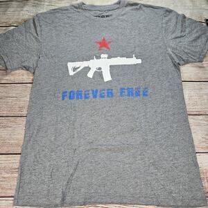 Black Rifle Coffee Company T-shirt 2A Forever Free Gray Shirt Size Medium NWOT